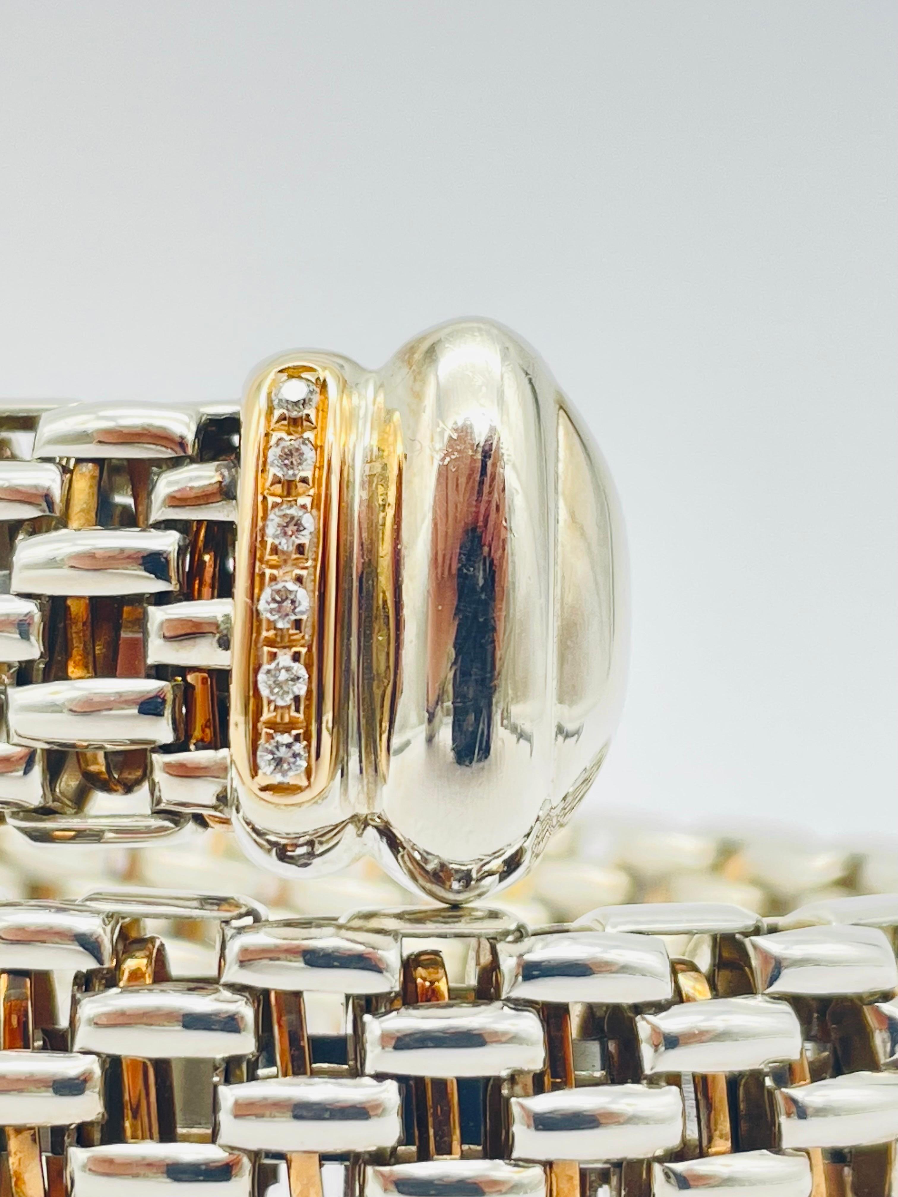 Fope Novecento Silver Braclet/Bangle, 0.16ct Diamond 2