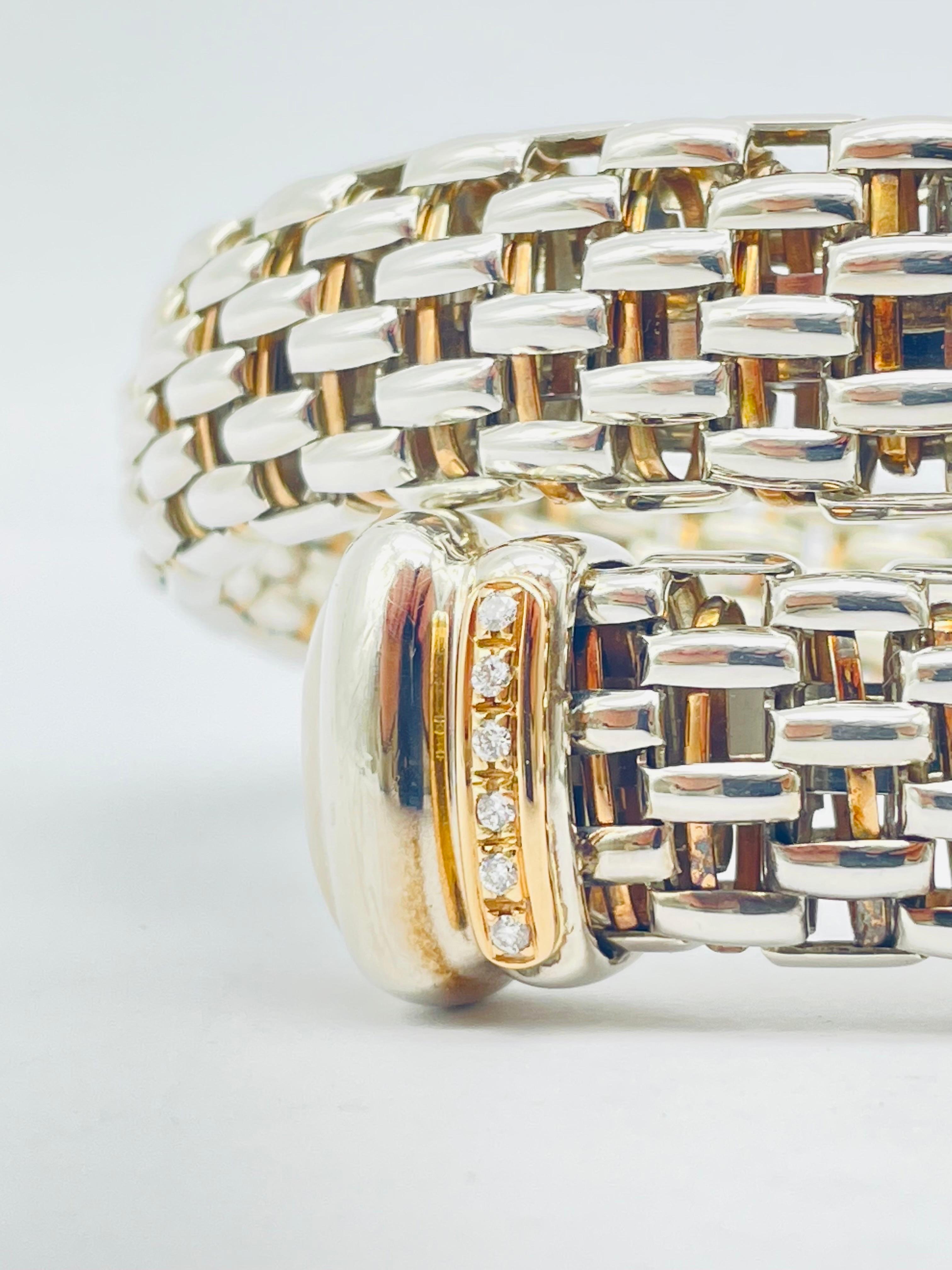 Fope Novecento Silver Braclet/Bangle, 0.16ct Diamond 1