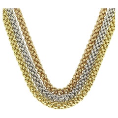 Fope Collier à trois rangs en tricolore