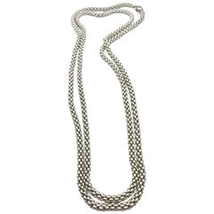 Fope Vendome Woven White Gold Italian Made Necklace