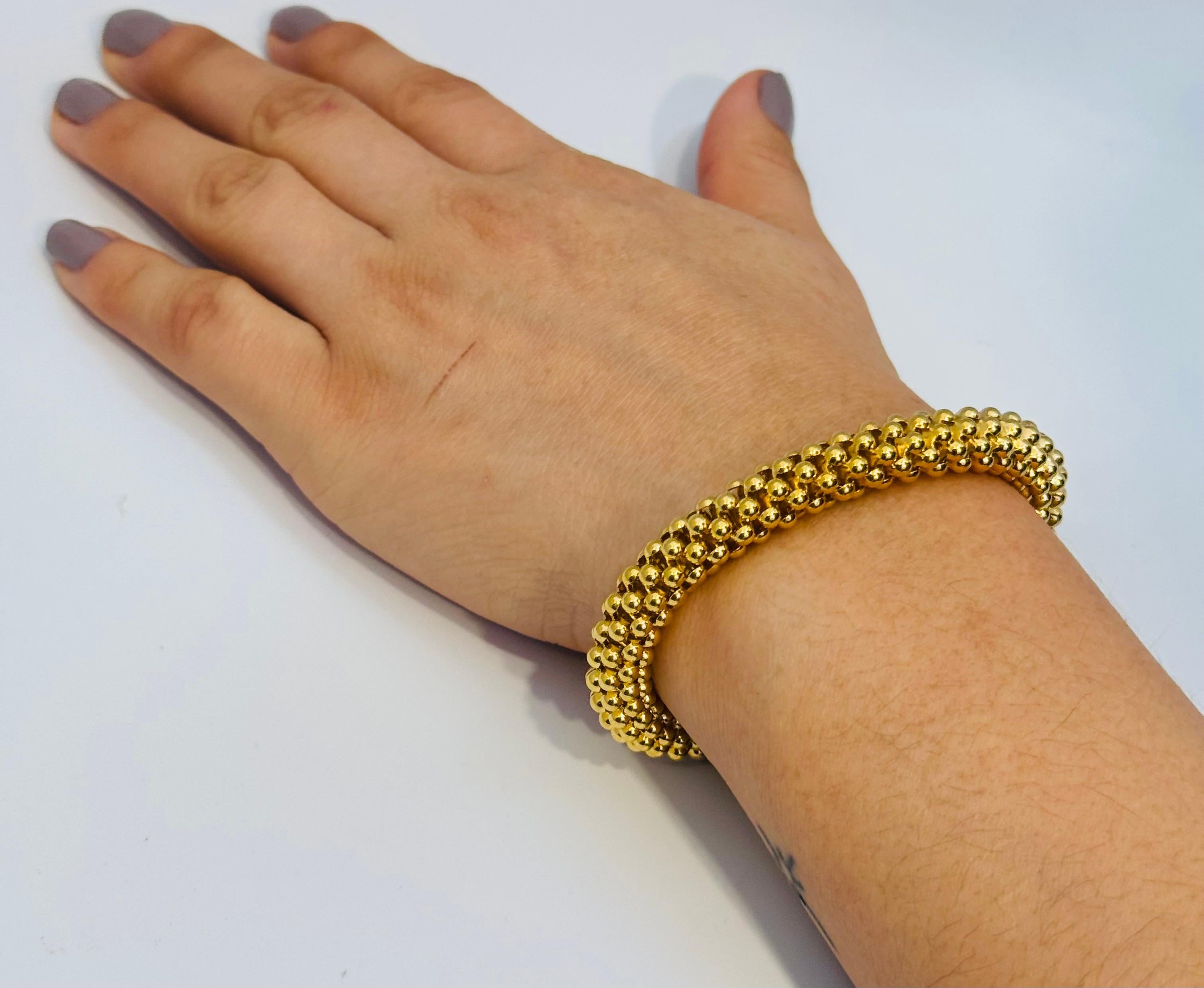 Fope Vintage Love Nest Yellow Gold  Woven Bracelet in 18 Kt Yellow Gold, Italy 10
