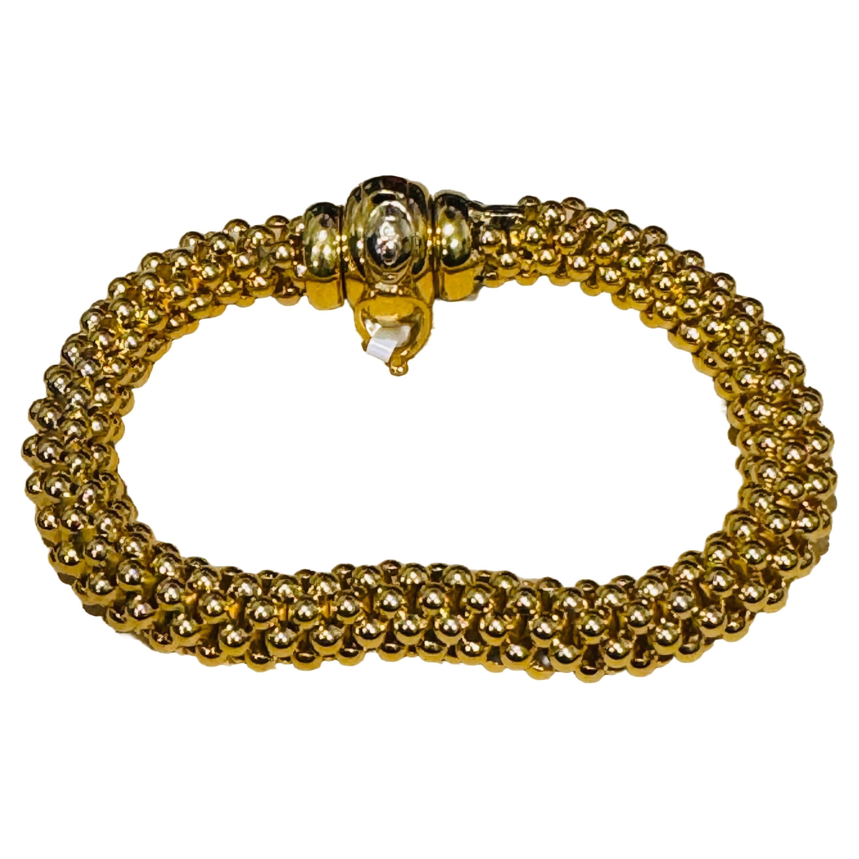 Fope Vintage Love Nest Yellow Gold  Woven Bracelet in 18 Kt Yellow Gold, Italy