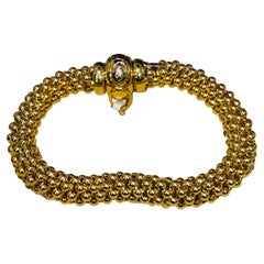 Fope Vintage Love Nest Yellow Gold  Woven Bracelet in 18 Kt Yellow Gold, Italy