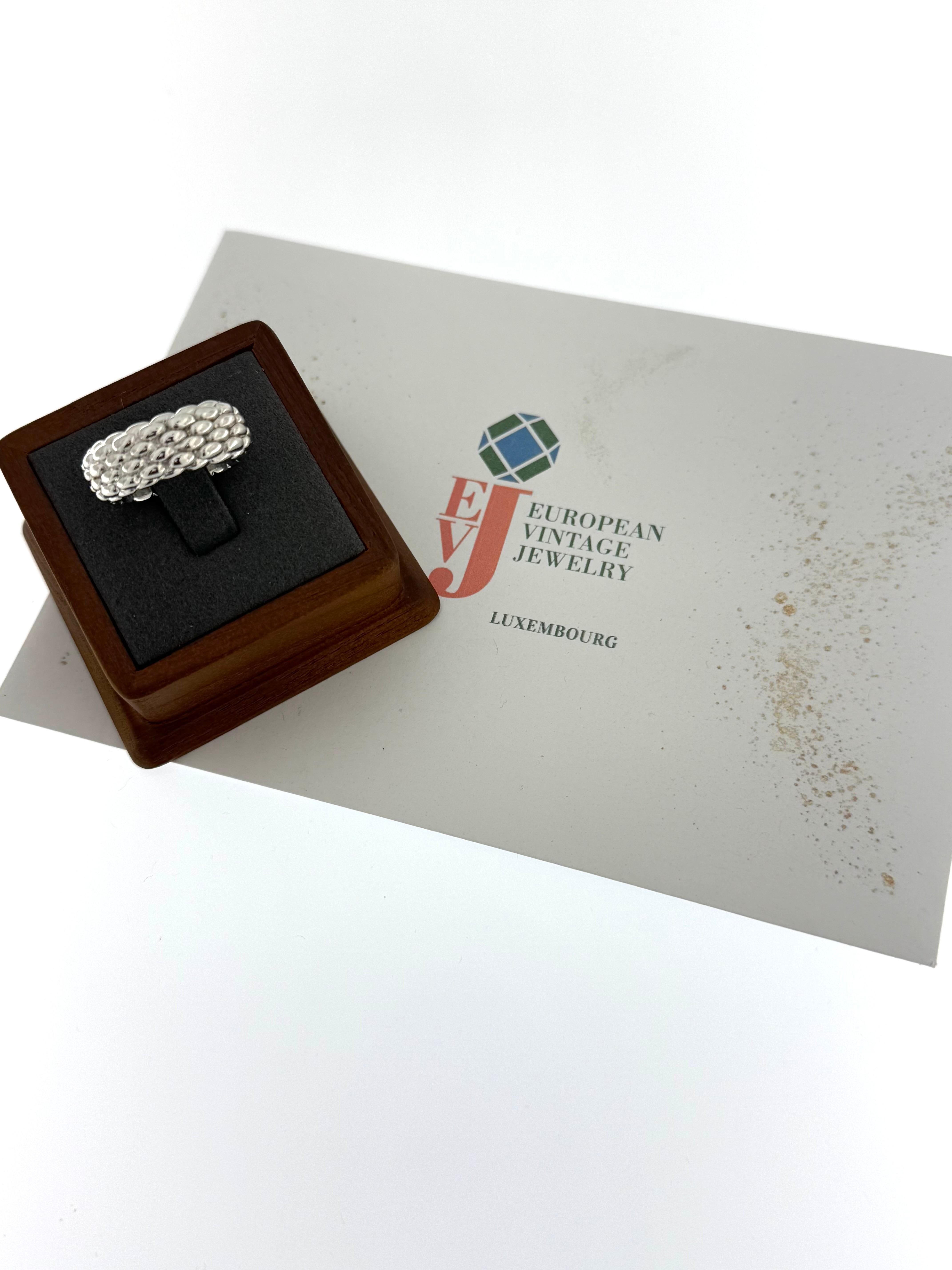 Artisan Fope White Gold Band Ring For Sale