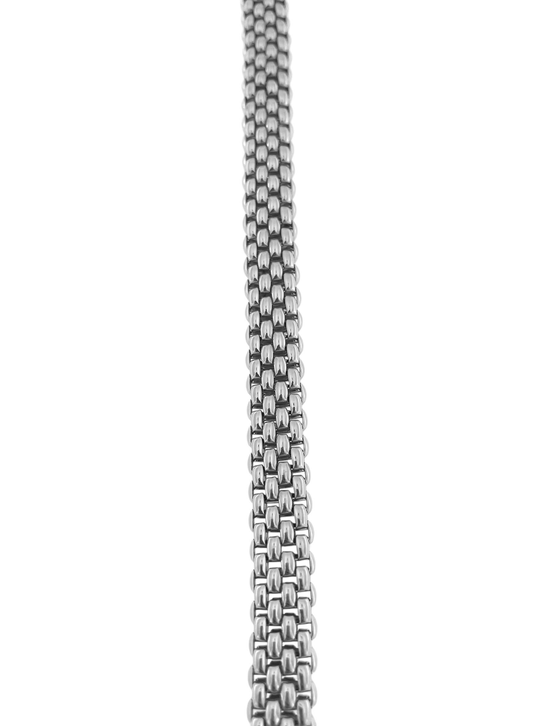 Fope White Gold Brick Bracelet In Good Condition For Sale In Esch sur Alzette, Esch-sur-Alzette
