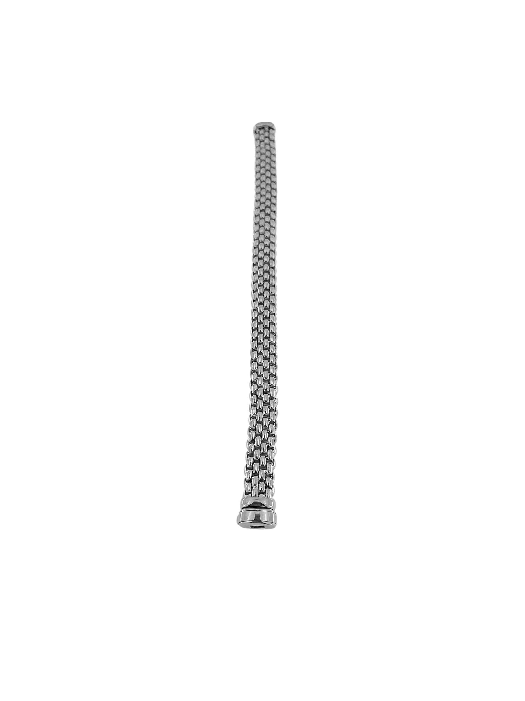 Women's or Men's Fope White Gold Brick Bracelet For Sale