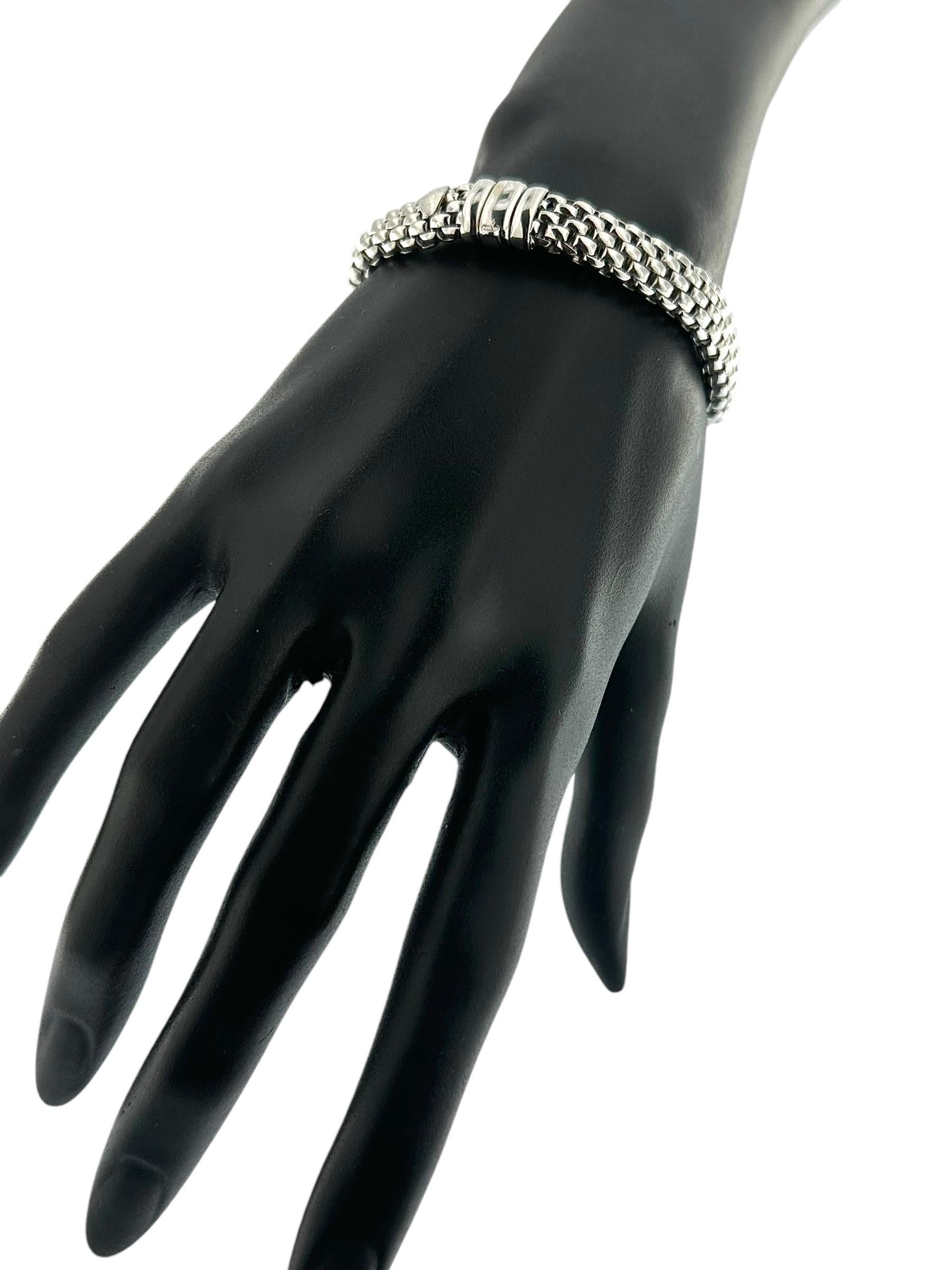 Fope White Gold Brick Bracelet For Sale 1