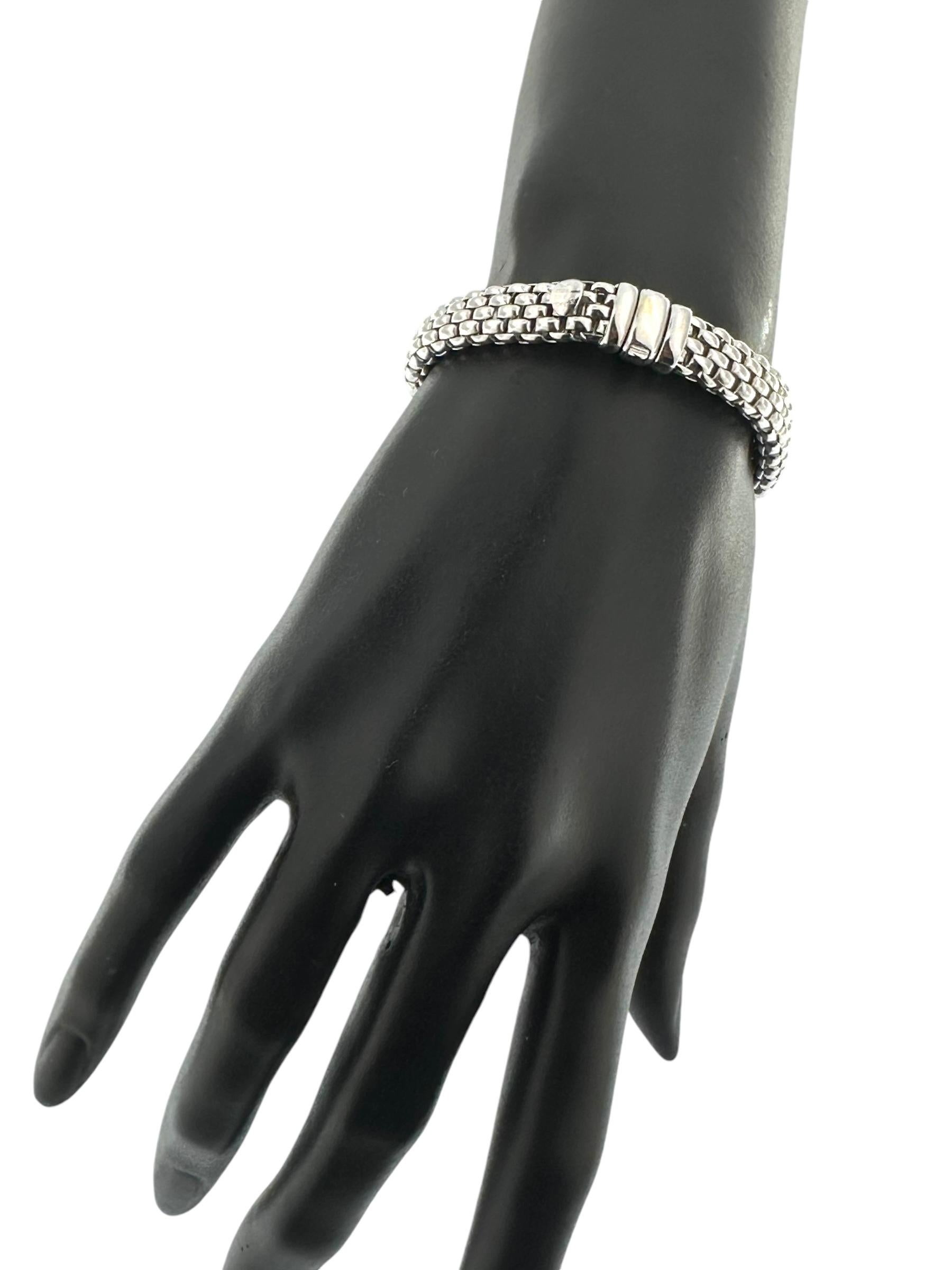 Fope White Gold Brick Bracelet For Sale 2