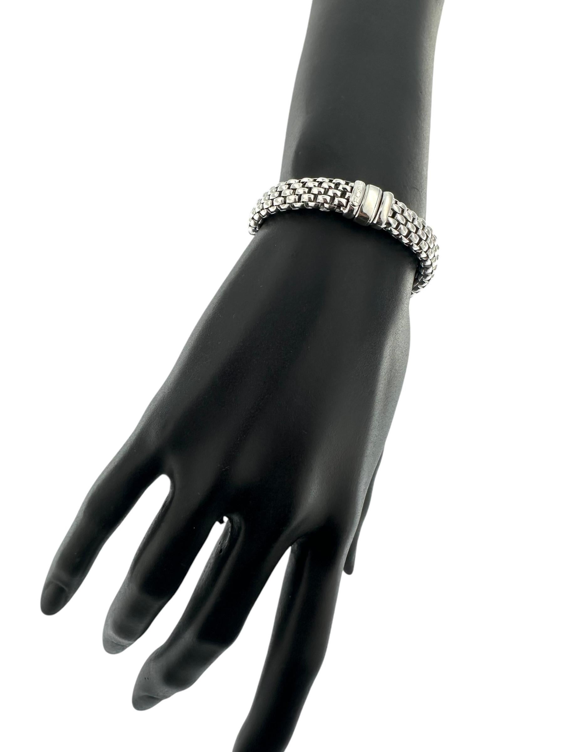 Fope White Gold Brick Bracelet For Sale 3