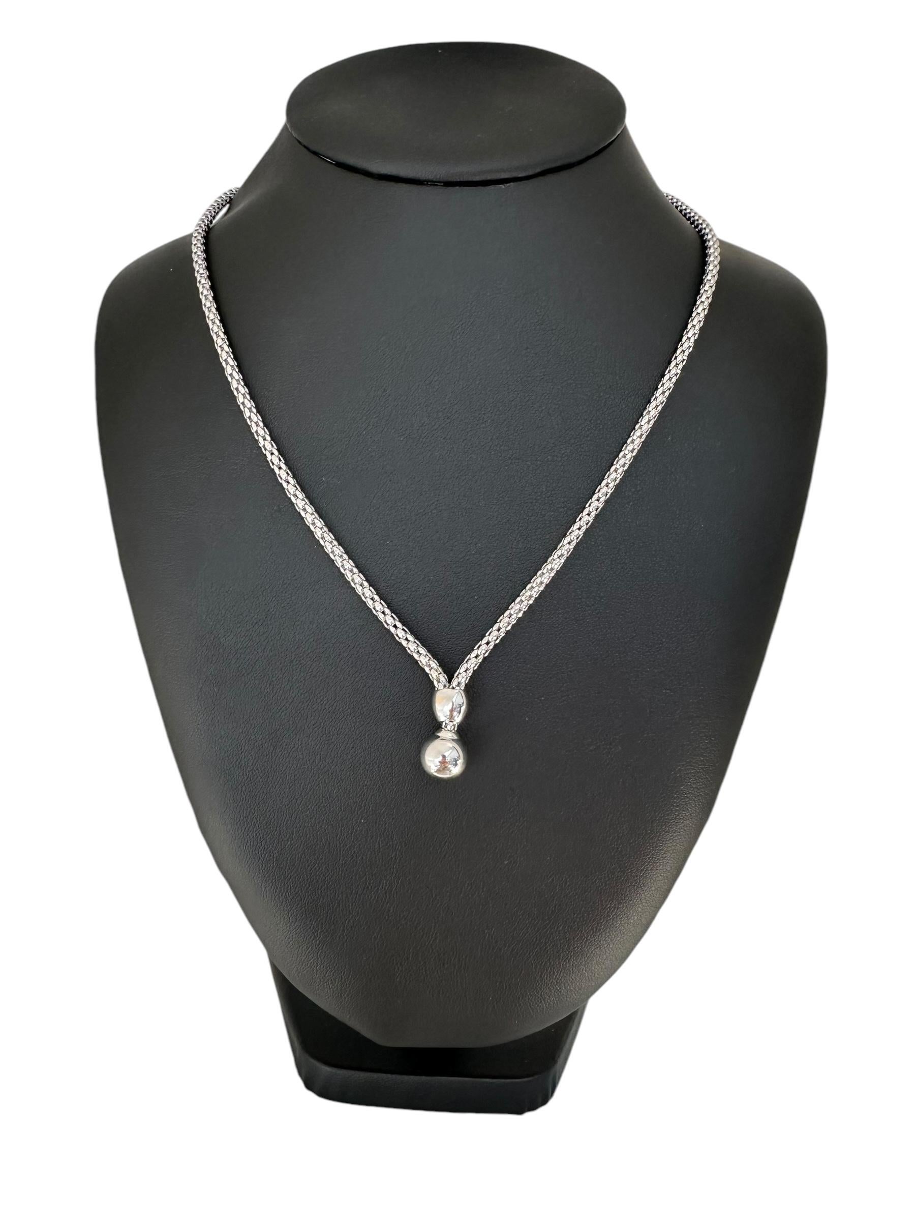 Modern Fope White Gold Fashion Pendant Necklace For Sale