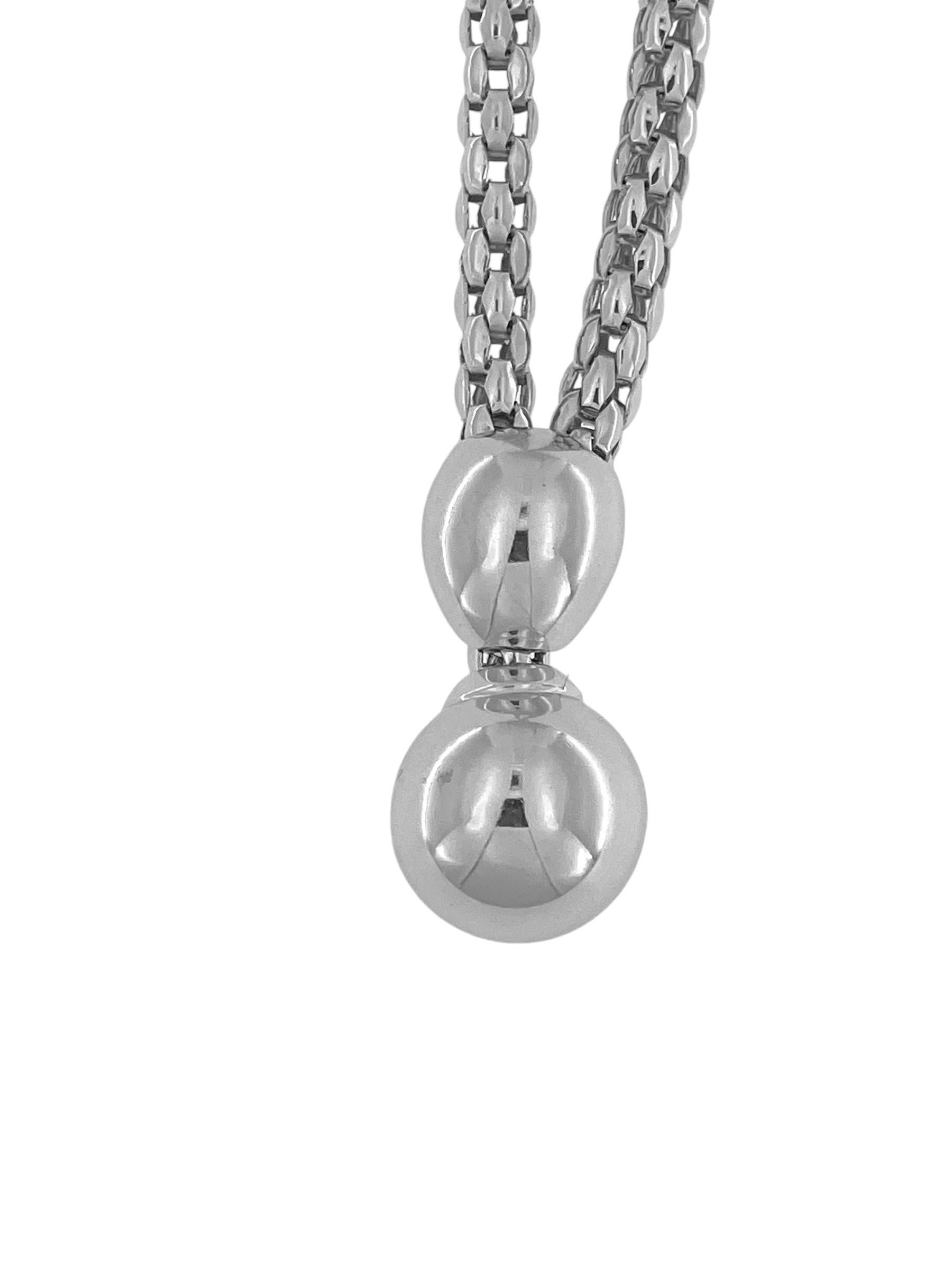 Fope White Gold Fashion Pendant Necklace For Sale 2
