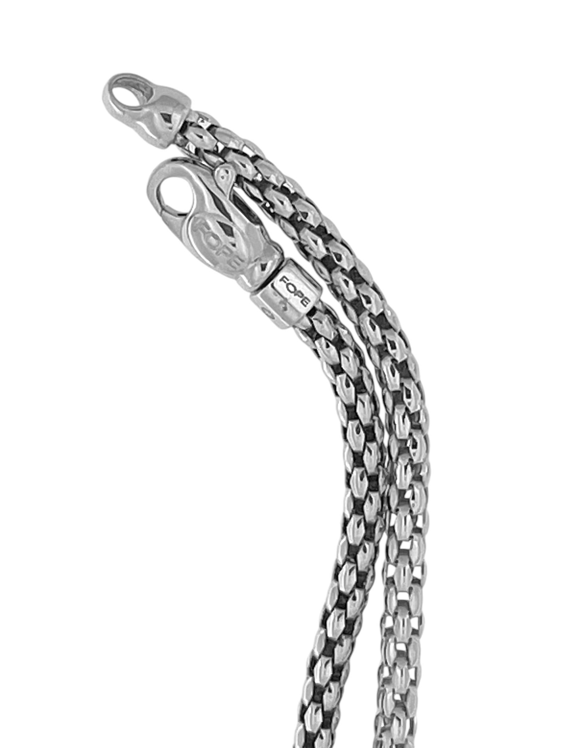 Fope White Gold Fashion Pendant Necklace For Sale 4