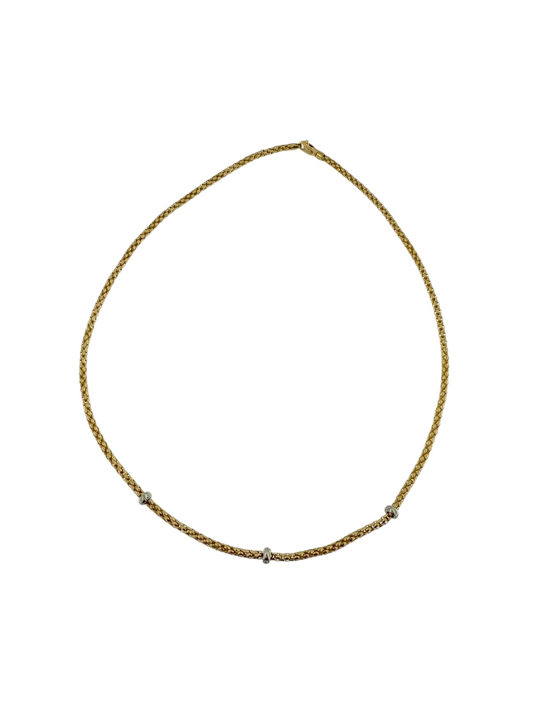 Fope Yellow and White Gold Necklace with Diamonds 4