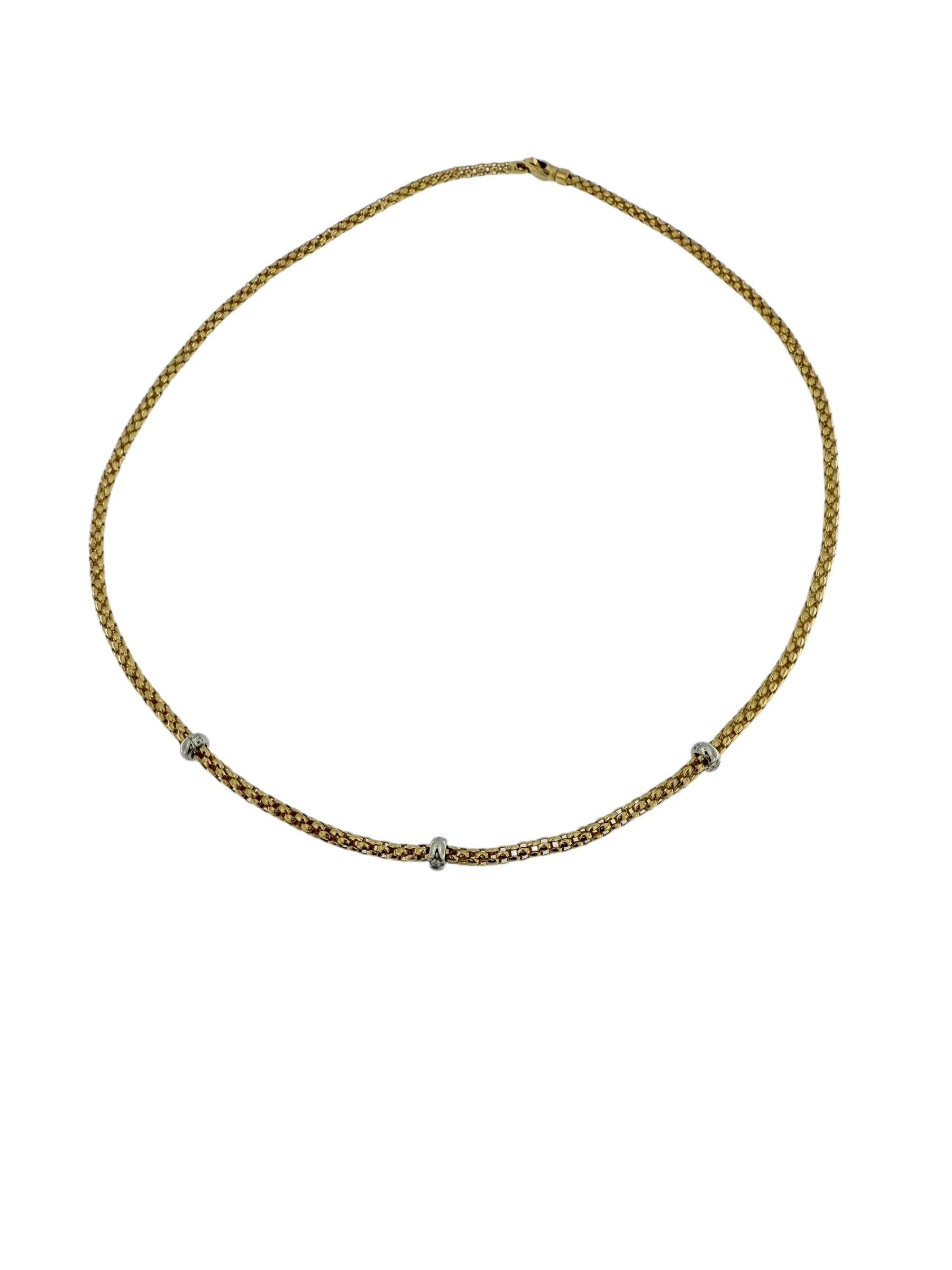 Fope Yellow and White Gold Necklace with Diamonds 5