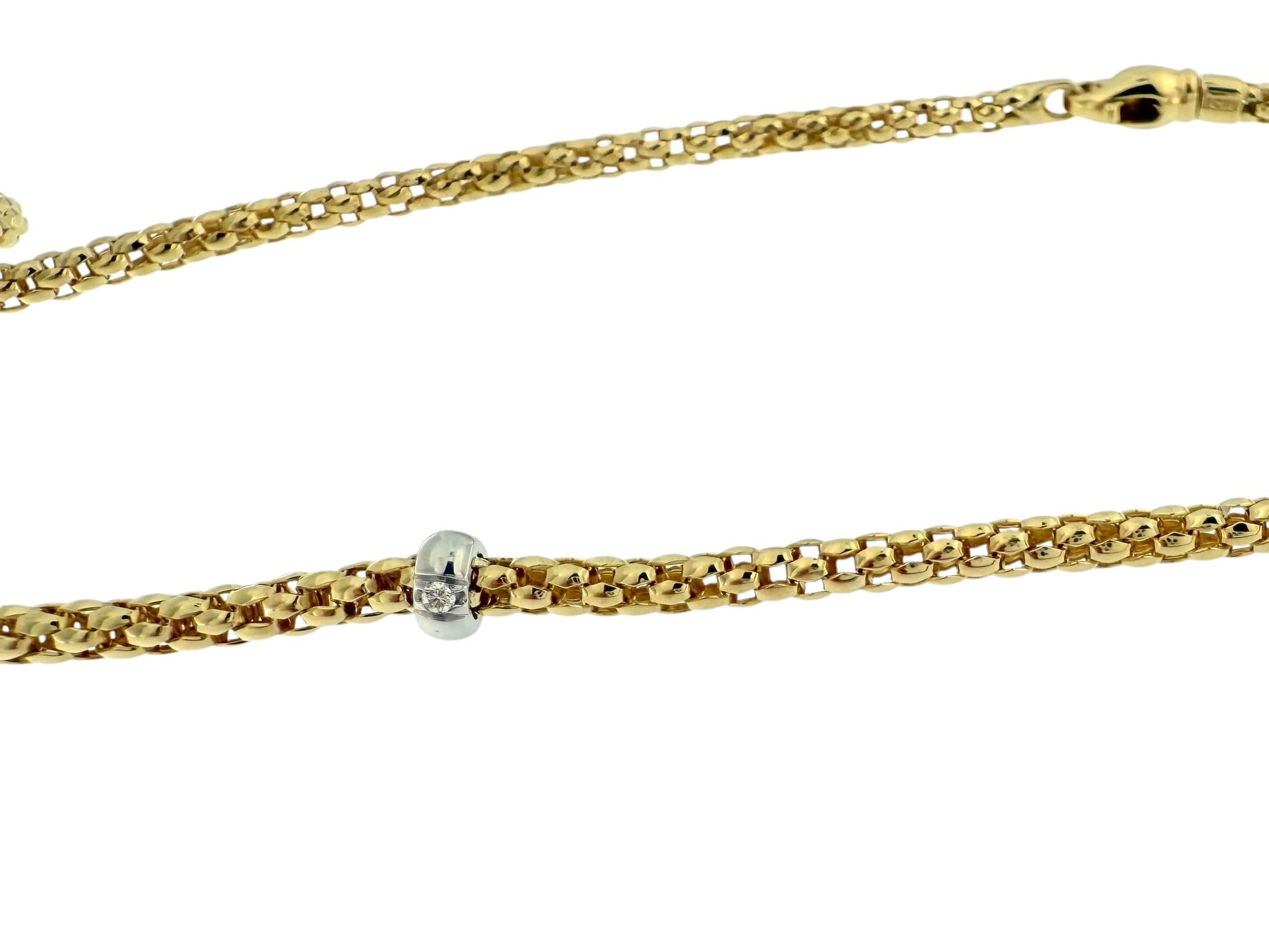 Fope Yellow and White Gold Necklace with Diamonds 3