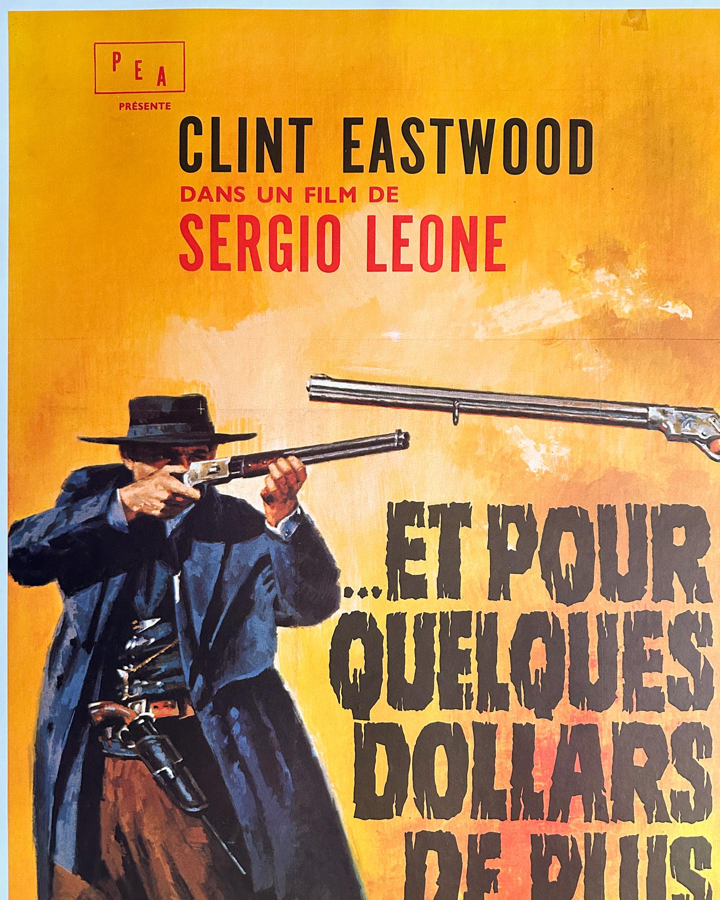 For a Few Dollars More 1966 French Grande Film Poster, Jean Mascii In Excellent Condition For Sale In Bath, Somerset