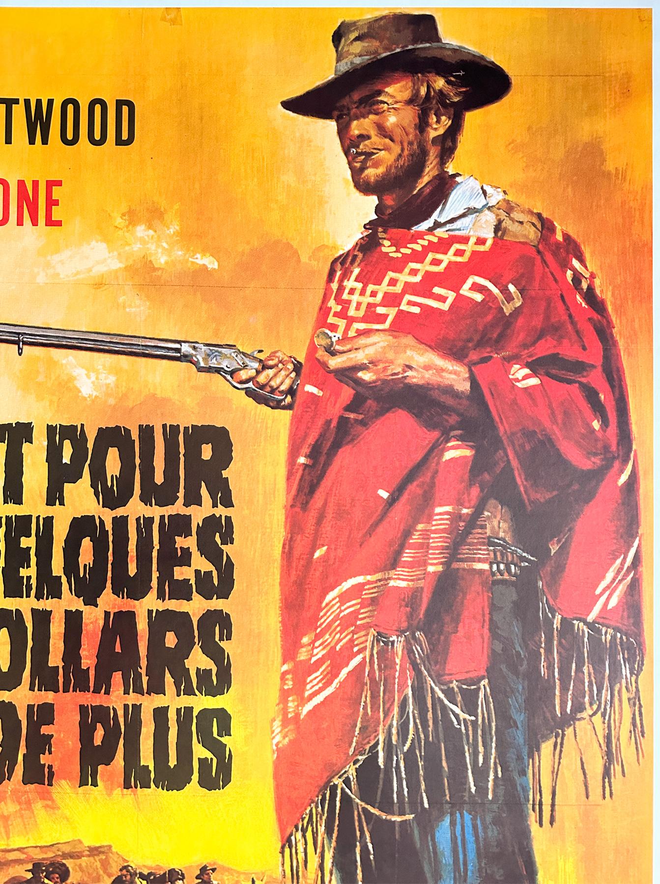Für ein paar Dollar mehr 1966 Französisch Grande Film Poster, Jean Mascii (20. Jahrhundert) im Angebot