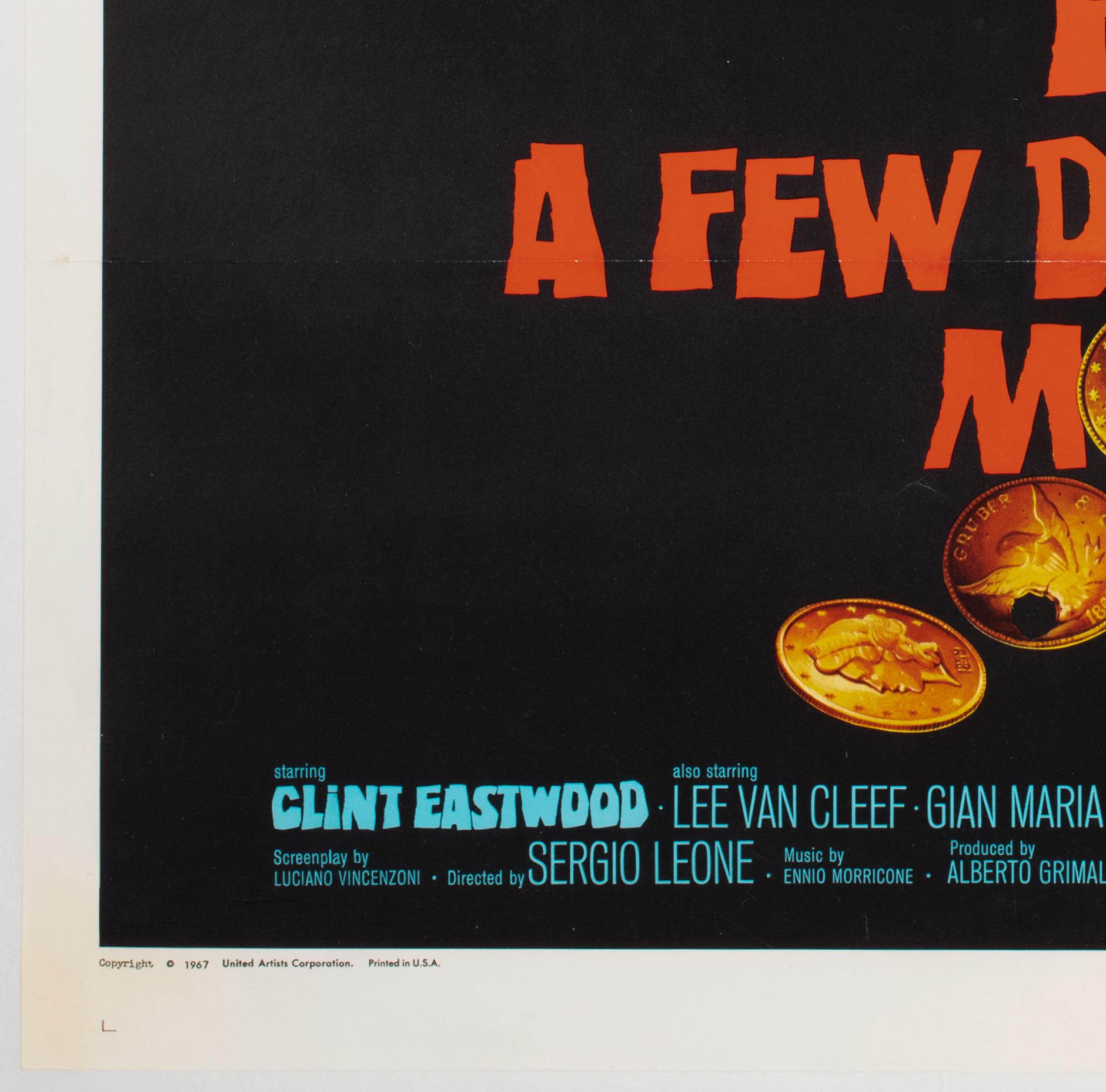 For a Few Dollars More 1966 US 1 Sheet Film Movie Poster For Sale 1