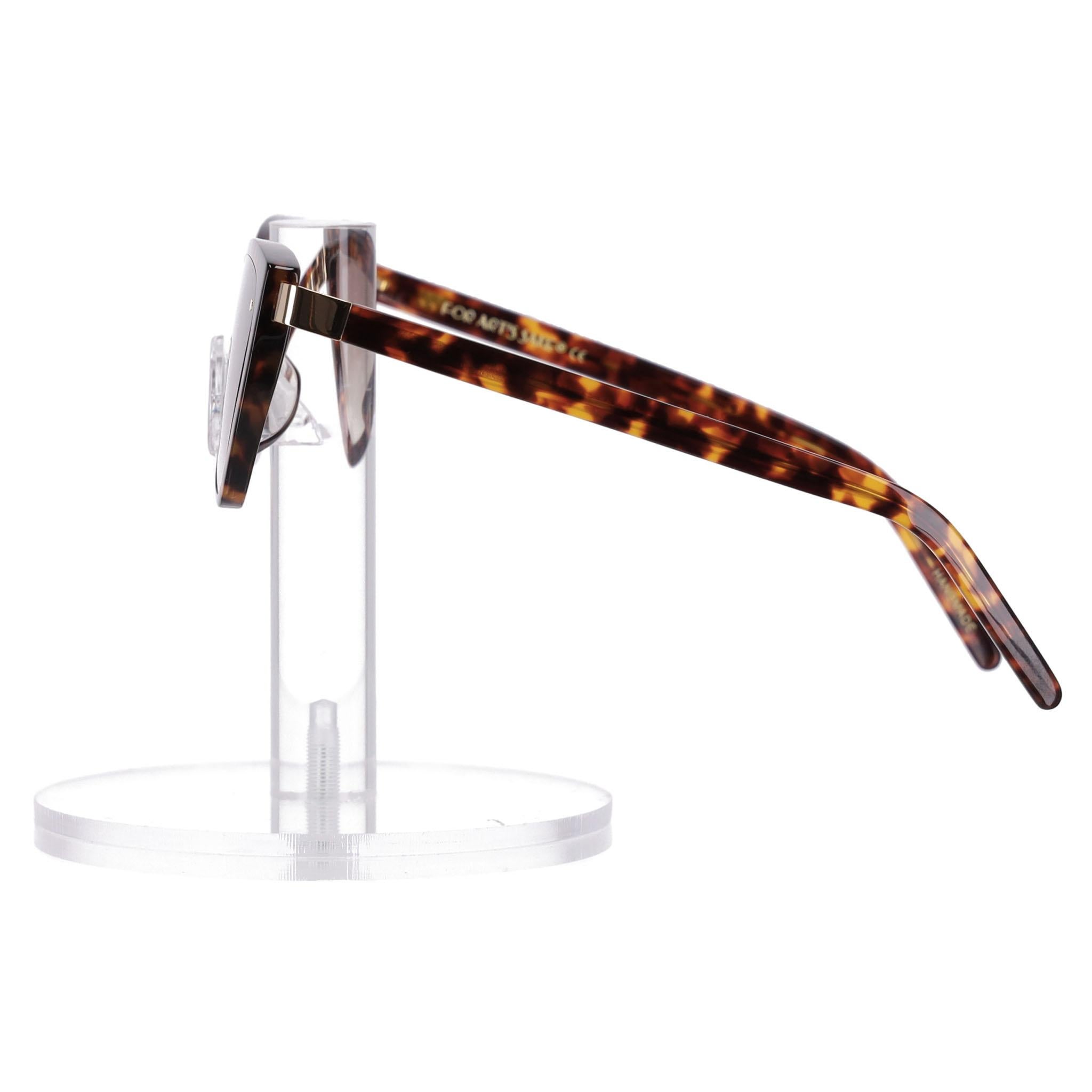 Marrone Occhiali da sole For Art's Sake Mad Tortoise Cat-Eye in vendita