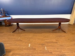 For Carrie: Oval Mahogany Double Ped Dining Table by Leighton Hall