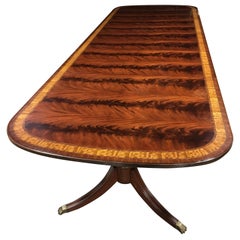 For George: Trad.  Mah. Georgian Style Dining Table w/5 Leaves by Leighton Hall