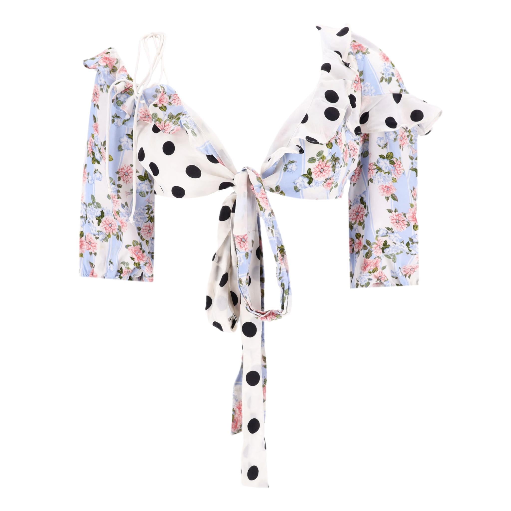 De las mujeres For Love & Lemons Multi-Print Ruffle Detail Cropped Top & Skirt Two-Piece Set en venta