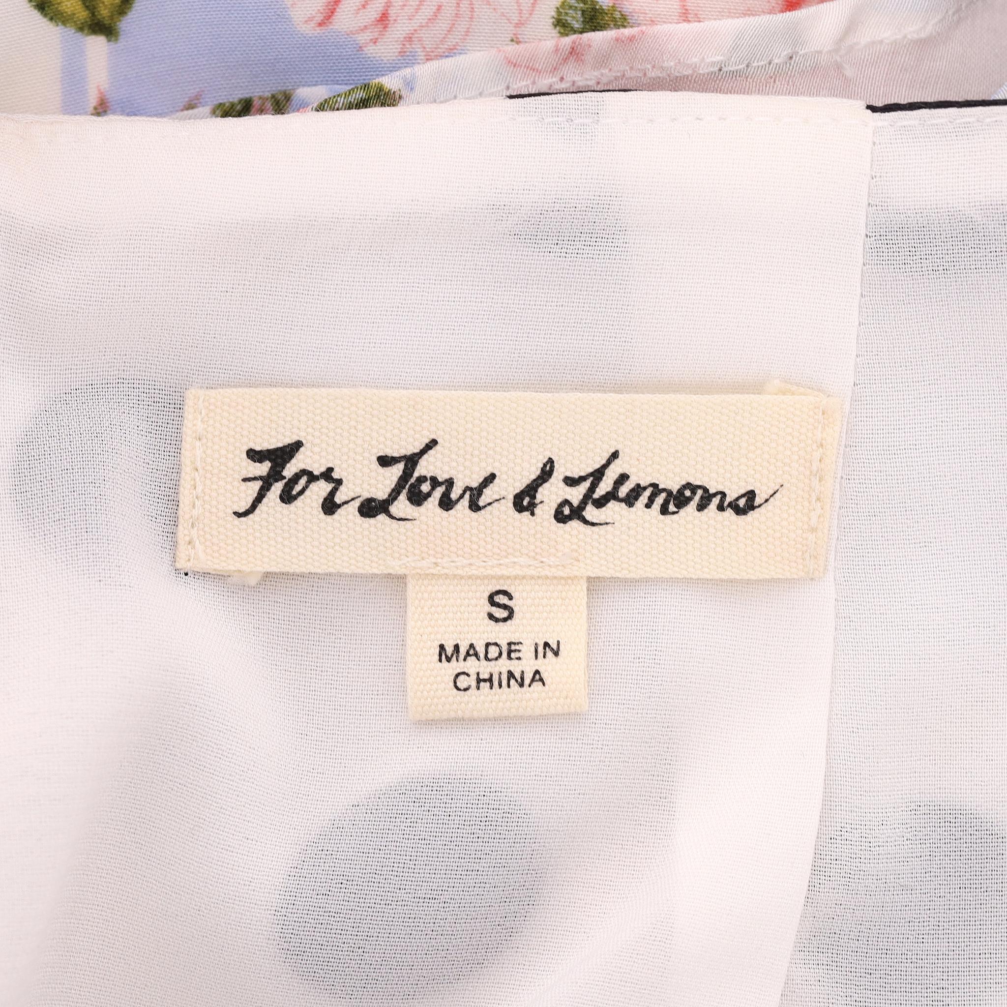 For Love & Lemons Multi-Print Ruffle Detail Cropped Top & Skirt Two-Piece Set en venta 2