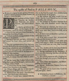 "For Love's Sake", 1638 King James Bible, Cambridge Ed., Philemon and Hebrews