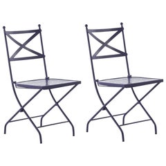For Mandana French Vintage Style Bistro Folding Iron Chair, Indoor & Outdoor