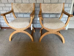 For Nina - Pair of Sheepskin Kurul Chairs by Henning Kjærnulf