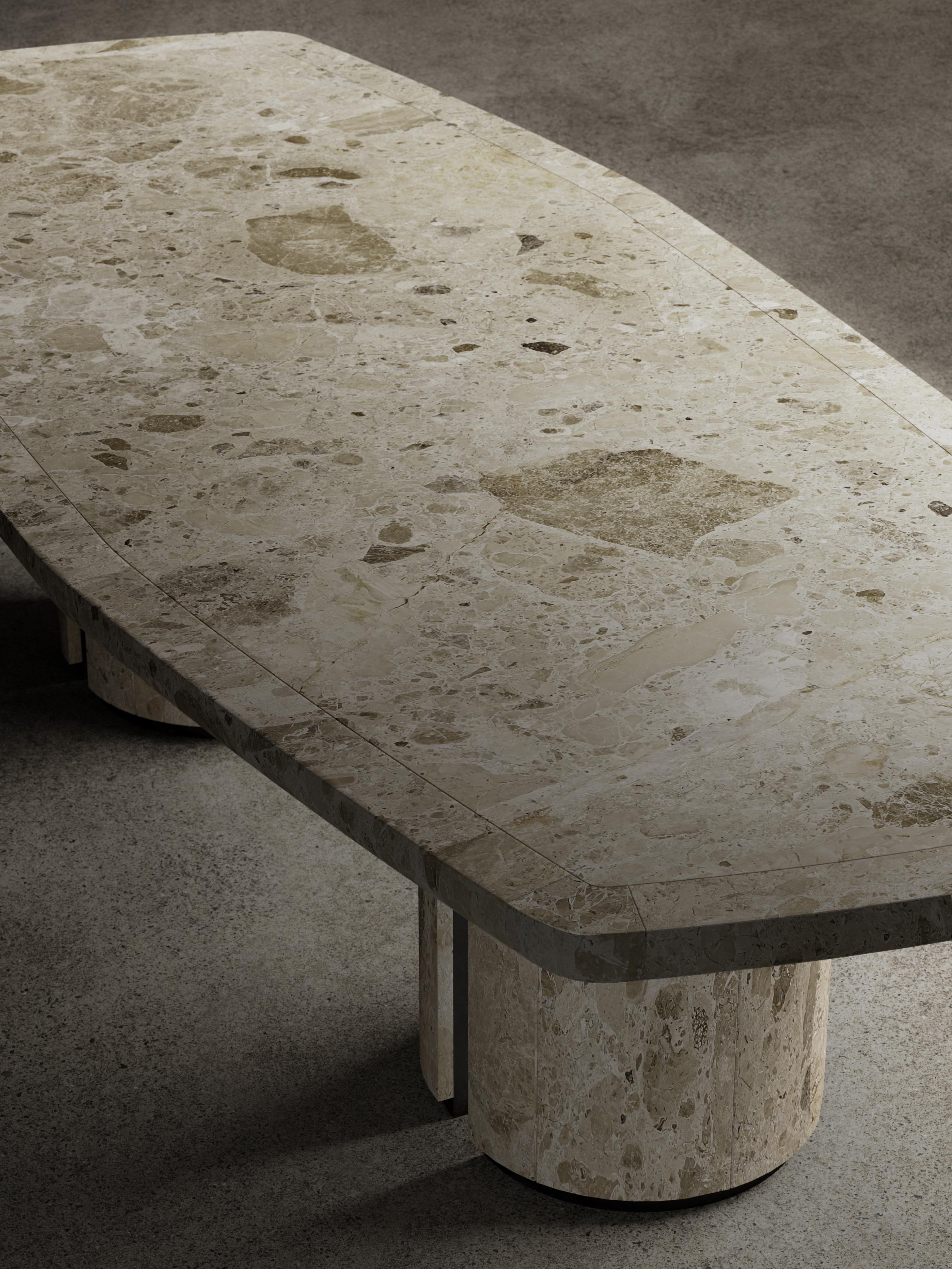Modern For No One Dining Table Marble Ambrosia marble - READY TO SHIP For Sale