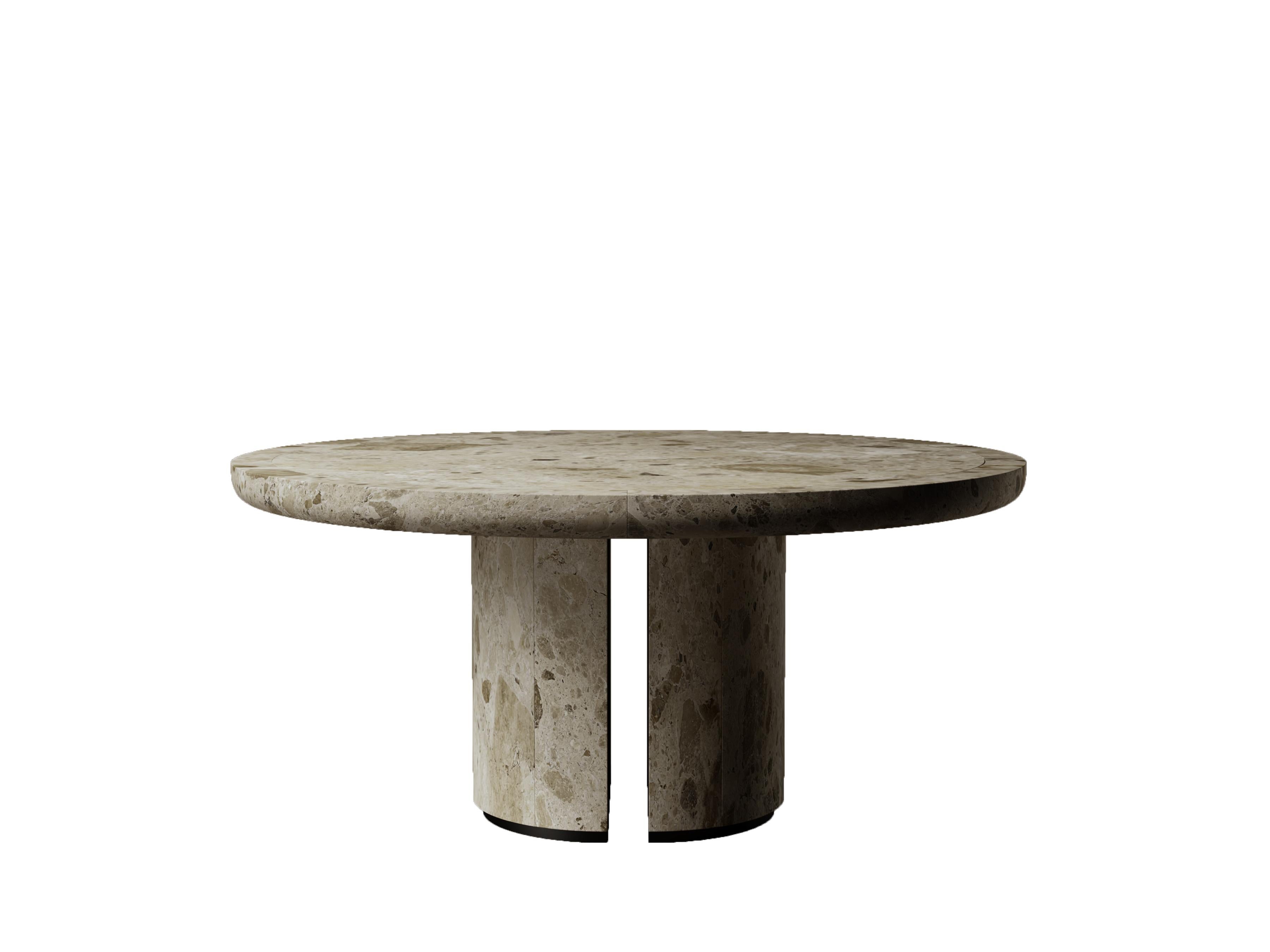 Table de salle à manger ronde en marbre Ambrosia pour No One en vente
