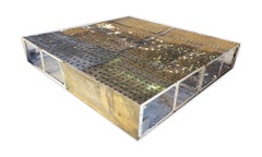 Lustre et appliques très modernes en laiton et lucite de l'hôtel George V Paris, années 1960