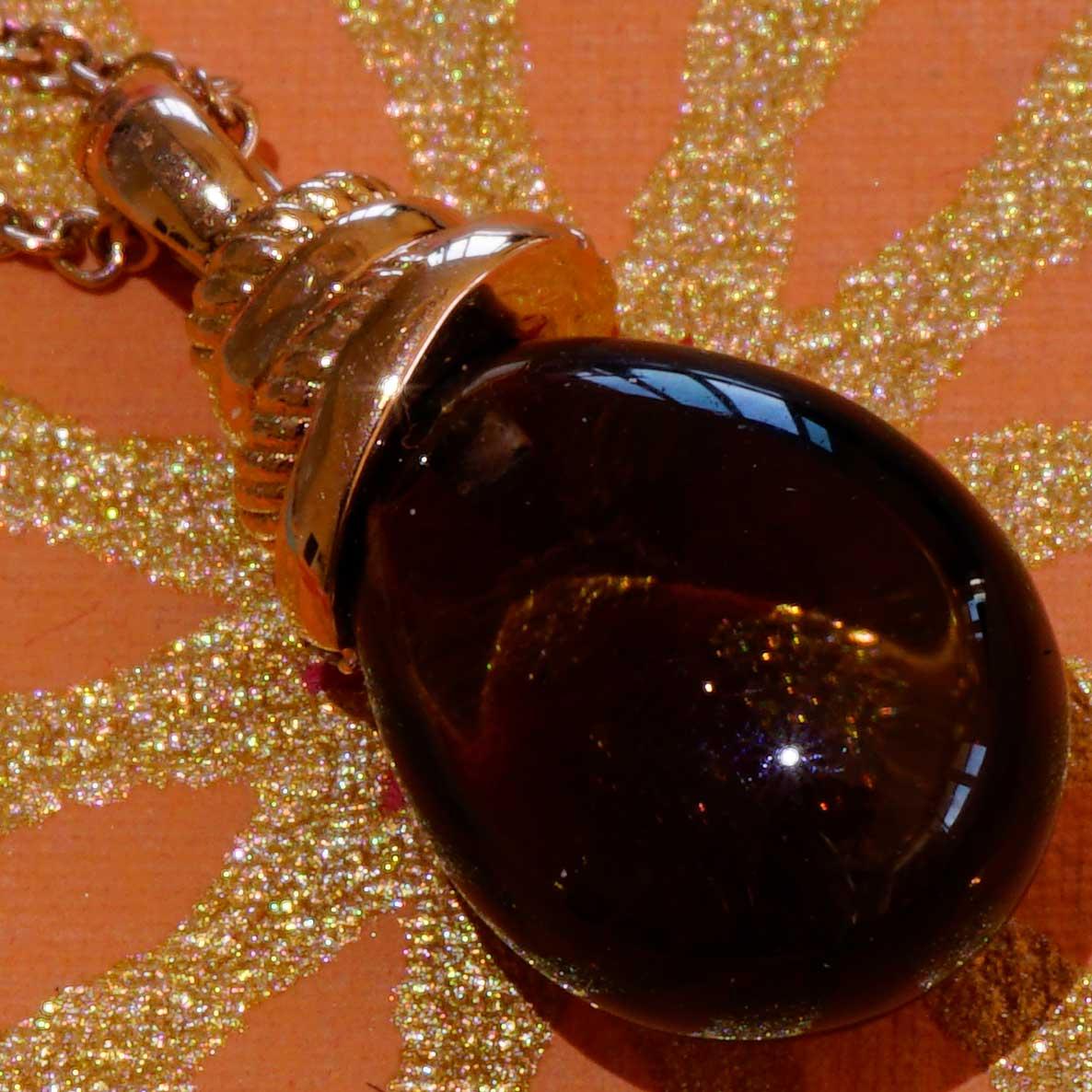 FOR SAILORS Smoky Quartz Brilliant Pendant with Chain 4 ct 0.05 ct TW VS ITALY For Sale 1