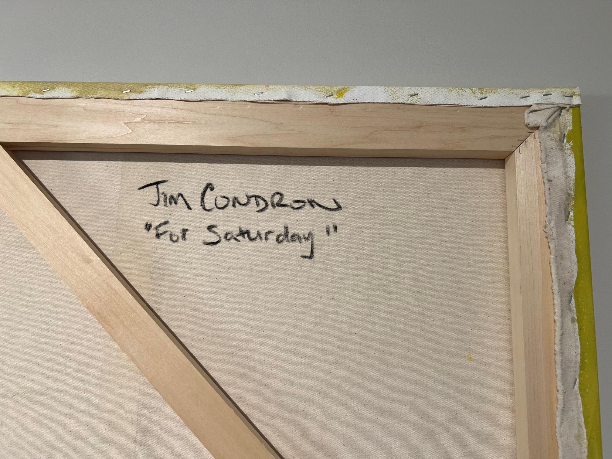 « Pour Saturday », grande peinture abstraite carrée de Jim Condron en vente 7