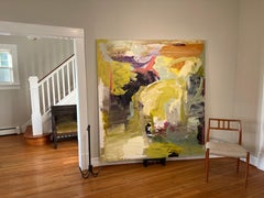 "For Saturday" Large Square Abstract Painting by Jim Condron