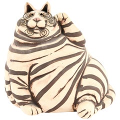 For the Cat Lover, a Retro Ceramic Fat Cat Piggy Bank
