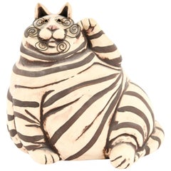 For the Cat Lover, a Vintage Ceramic Fat Cat Piggy Bank