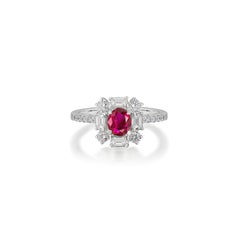 For the Stars Suite: SSEF Certified Pigeon Blood Burmese No Heat Ruby Ring