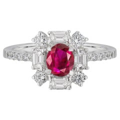 For the Stars Suite: SSEF Certified Pigeon Blood Burmese No Heat Ruby Ring