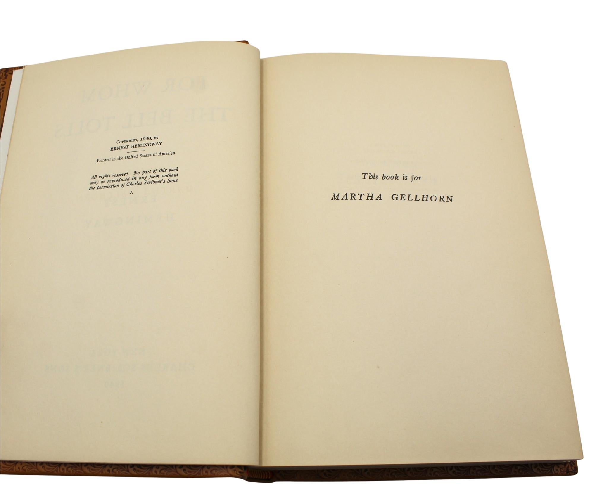 For Whom The Bell Tolls by Ernest Hemingway, First Edition, 1940 en vente 6