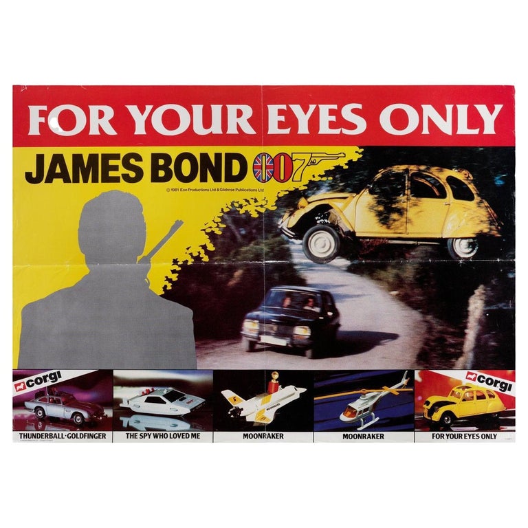 For Your Eyes Only 1981 British B2 Film Poster For Sale at 1stDibs