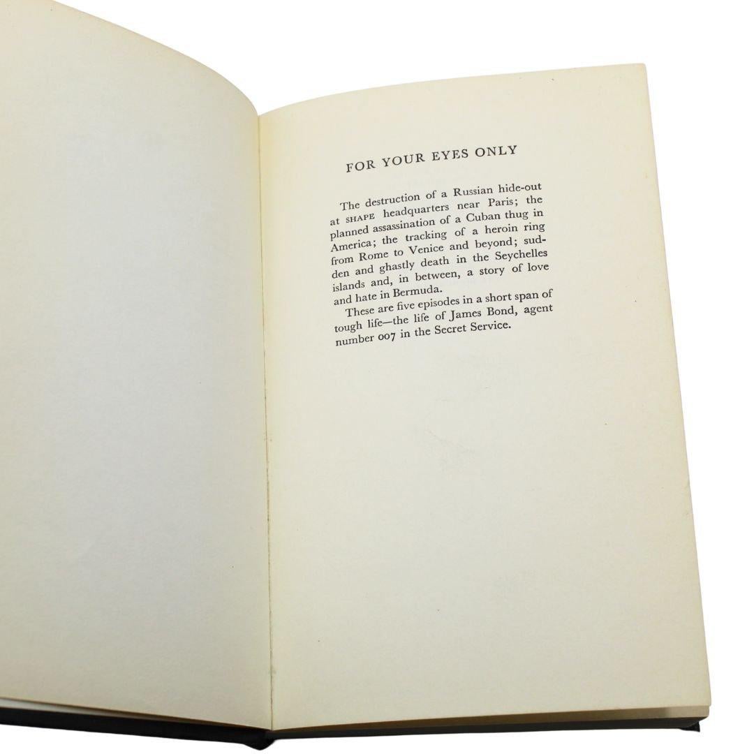 For Your Eyes Only de Ian Fleming, première édition, première impression, avec DJ original. en vente 4