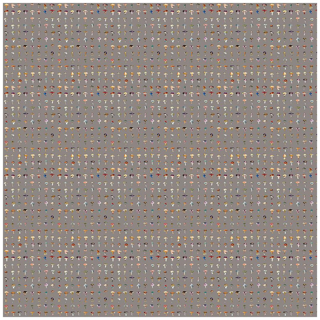 Forager Wallpaper in Warm Grey by 17 Patterns For Sale