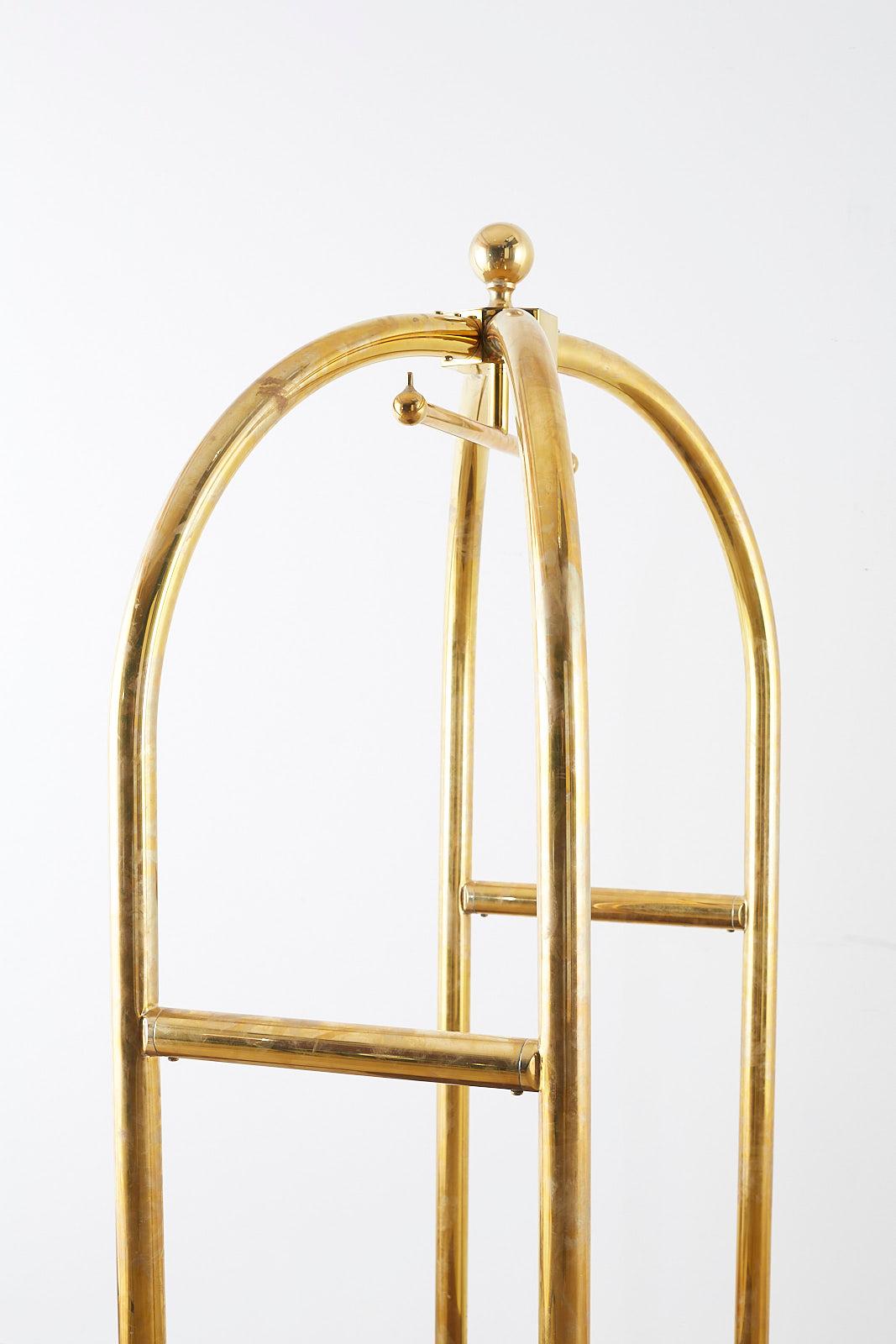 Metal Forbes Brass Bird Cage Luggage Cart Bellman's Valet
