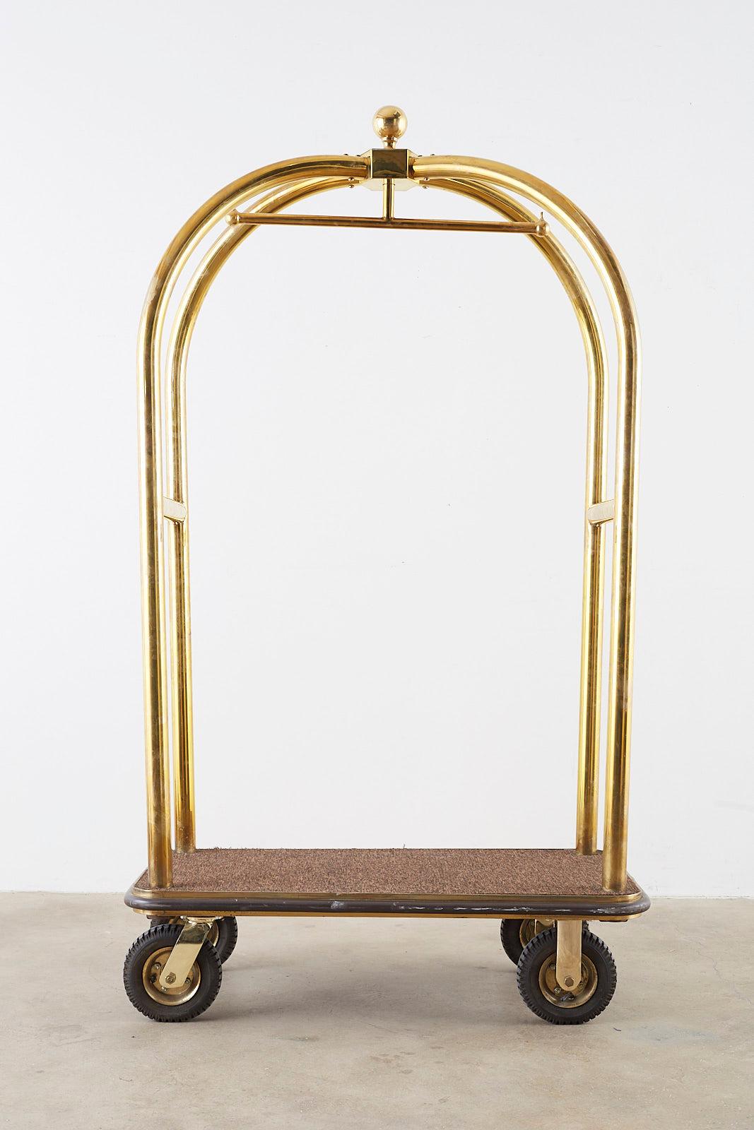 Forbes Brass Bird Cage Luggage Cart Bellman's Valet 4