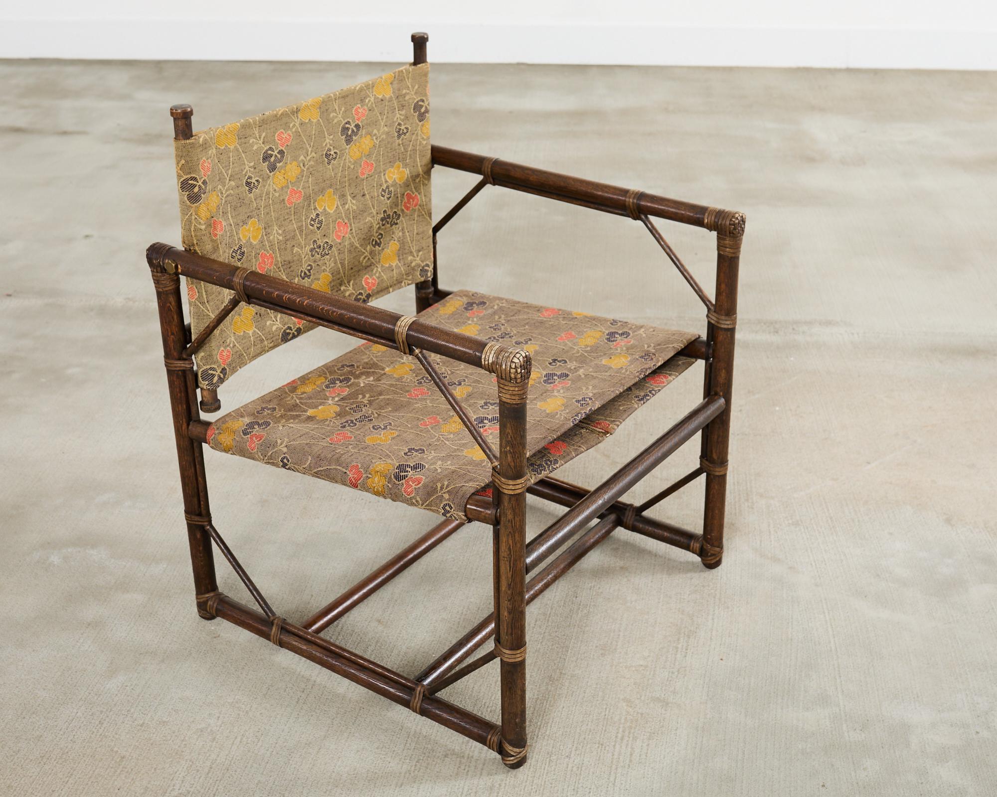 Forbes for McGuire Campaign Style Oak Officer's Chair In Good Condition For Sale In Rio Vista, CA