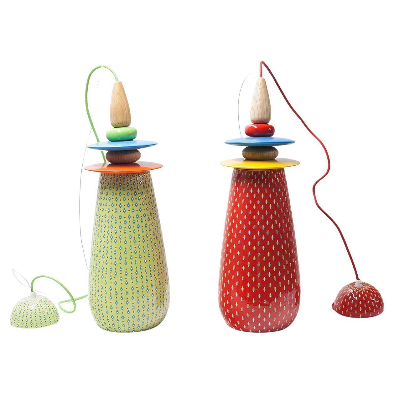 Forbidden Fruit Ceramic Pendant Lamp By Glimpt For Sale