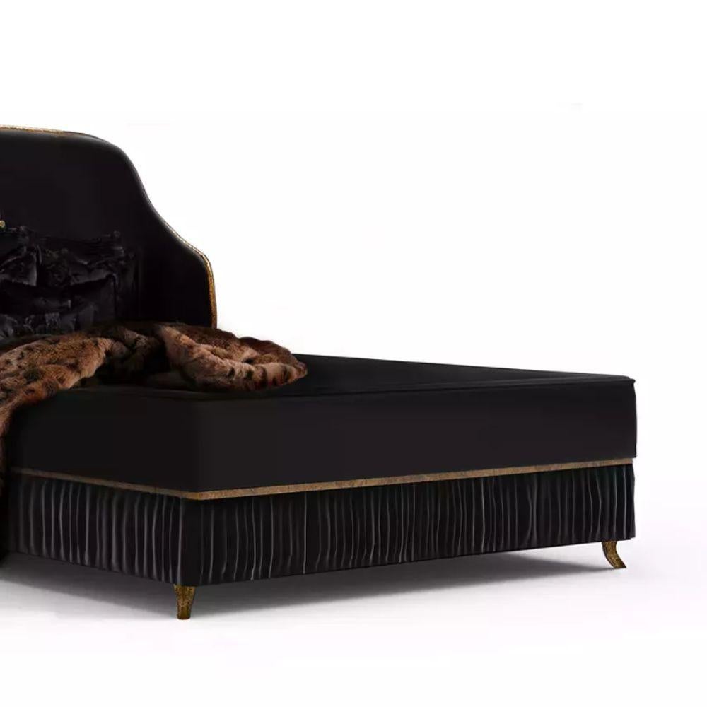 Hand-Crafted Forbidden Plisse Bed (King Size) For Sale