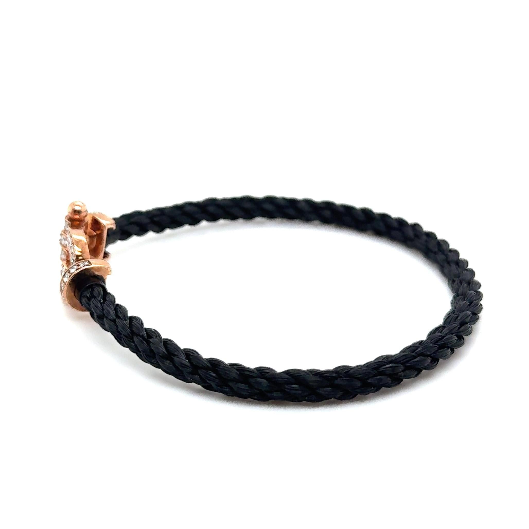 Bracelet Force 10 avec diamants en or rouge 18 carats par Fred Paris en vente 4